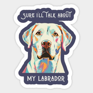 Retro Labrador Retriever graphic Sticker